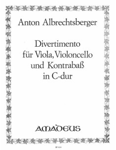ALBRECHTSBERGER J.G.-Divertimento en Do Mayor para Viola, Violoncello y Contrabajo (Partes) (Weinman