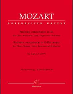MOZART W.A.-Sinfonia Concertante (K.297b) en Mib Mayor para Oboe,Clarinete,Fagot,Trompa y Piano (Par