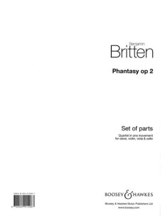 BRITTEN B.-Phantasy Quartet Op.2 para Oboe, Violin, Viola y Violoncello (Partes)