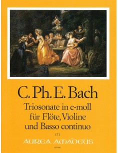 BACH C.P.E.-Trio Sonata en Do menor (H.592) para Flauta, Violin y BC (Zimmermann)