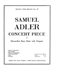 ADLER S.-Concert Piece para Grupo de Viento Metal (Partitura/Partes)