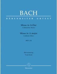 BACH J.S.-Misa en La Mayor (BWV:234) para 3 Voces Solistas, Coro Mixto y Piano (Urtext) (Platen)