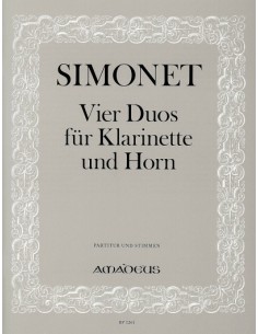 SIMONET F.-Duos (4) per clarinetto e corno