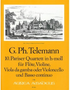 TELEMANN G.P.-Quartett h-Moll (TWV:43/h2) (Partitur/Stimmen)