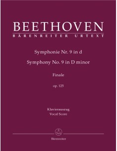 BEETHOVEN L.V.-Sinfonia nº 9 en Re menor Op.125 (Final) para Voces Solistas, Coro Mixto y Piano (Urt