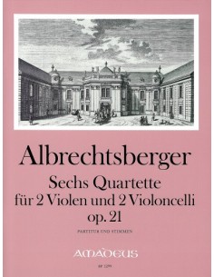 ALBRECHTSBERGER J.G.-Cuartetos (6) Op.21 para 2 Violas y 2 Violoncellos (Partitura/Partes) (Kohn)