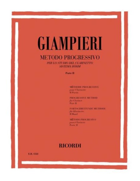 GIAMPIERI A.-Progressive Method 2º for Clarinet