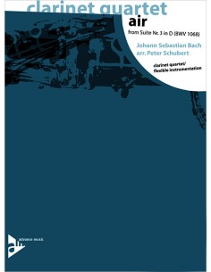 BACH J.S.-Aria de la Suite en Re Mayor (BWV:1068) para 4 Clarinetes (Schubert)