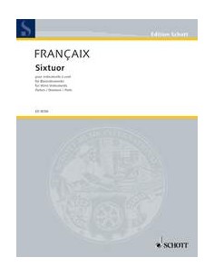FRANCAIX J.-Sexteto (1992) para Flauta, Oboe, Clarinete, Clarinete Bajo, Trompa y Fagot (Partes)