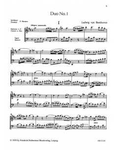BEETHOVEN L.V.-Duos (3) para Clarinete y Fagot (Mederacke) 2