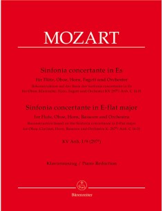 MOZART W.A.-Sinfonia Concertante (K.297b) en Mib Mayor para Flauta, Oboe, Trompa, Fagot y Piano (Par