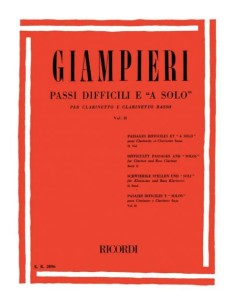 GIAMPIERI A.-Passages difficiles 2ème pour clarinette basse (Giampieri)