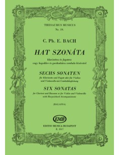 BACH C.P.E.-Sonatas (6) para Clarinete, Fagot y Piano (Partitura y Partes) (Balassa)
