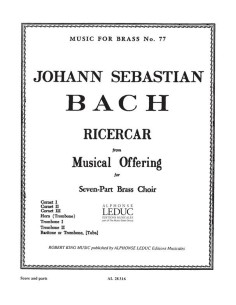 BACH J.S.-Ricercare de la "Ofrenda Musical" para Septeto de Viento Metal (Partitura/Partes) (King)