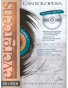 CANTOLOPERA-Evergreens para Voz Alta y Piano (Inc.CD)