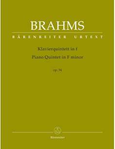 BRAHMS J.-Quinteto Op. 34 en Fa menor para 2 Violines, Viola, Violoncello y Piano (Partitura y Parte