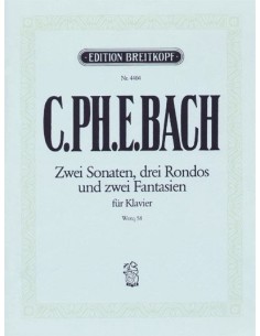 BACH C.P.E.-Obras para Piano Vol.4: Sonatas y Fantasias (Wq58) para Piano (Urtext) (Krebs) 2