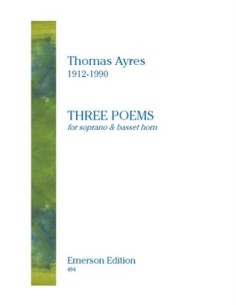 AYRES T.-Poems (3) para Clarinete y Voz