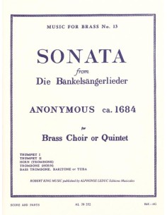 ANONIMO-Sonata "Die Balkensangerlieder" para Quinteto de Viento Metal (Partitura/Partes) (King)