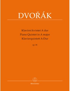 DVORAK A.-Quinteto Op.81 en La Mayor para 2 Violines, Viola, Violoncello y Piano (PD/PT)