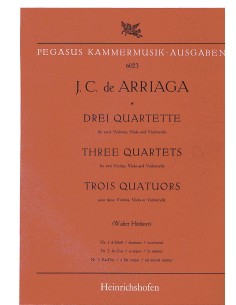ARRIAGA J.C.-Cuarteto nº 3 en Mib Mayor para 2 Violines, Viola y Violoncello (Partes)