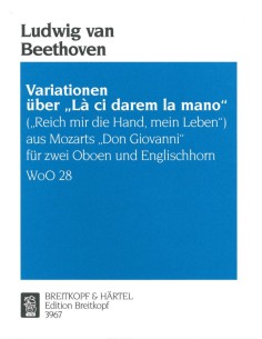 BEETHOVEN L.V.-Variaciones sobre "La ci darem la mano" para 2 Oboes y Corno Ingles (Stein)