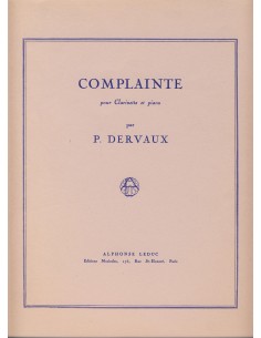DERVAUX A.J.-Complainte para Clarinete y Piano