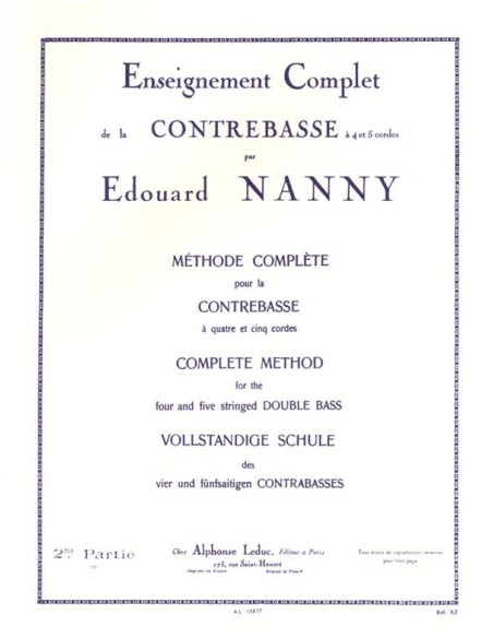 NANNY E.-Methode Complete Vol.2 per contrabbasso