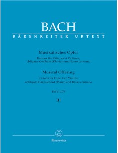 BACH J.S.-Canones (BWV:1079) (Ofrenda Musical Vol.3) para Flauta, 2 Violines y Piano (Urtext) (Wolff