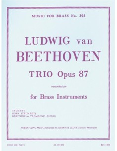 BEETHOVEN L.V.-Trio Op. 87 para Trio de Viento Metal (Partitura/Partes) (King)