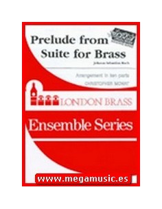 BACH J.S.-Preludio de la Suite para 10 Instrumentos de Viento Metal (Partitura y Partes) (Mowat)