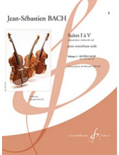 BACH J.S.-Suites (6) (Originales para Violoncello) 1º (nº 1 a 3) para Contrabajo (Salles)