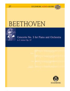 BEETHOVEN L.V.-Concierto nº 3 en Do menor Op.37 para Piano y Orquesta (Partitura Bolsillo) (Inc.CD)