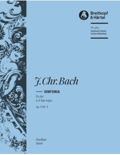 BACH J.C.-Sinfonia en Mib Mayor Op.6 nº 3 para Viento, Cuerdas y BC (Partitura Director)