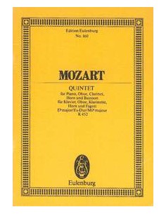 MOZART W.A.-Quinteto (K.452) en Mib Mayor para Oboe, Clarinete, Trompa, Fagot y Piano (PB)