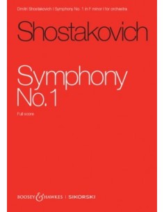 SHOSTAKOVICH D.-Sinfonia nº  1 en Fa menor Op.10 para Orquesta (PB)