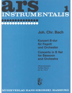 BACH J.C.-Concierto en Sib Mayor para Fagot y Orquesta (Partitura)