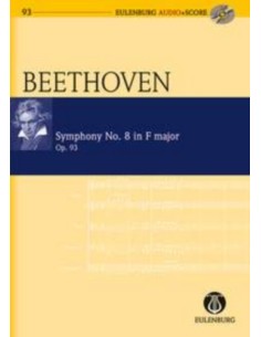 BEETHOVEN L.V.-Sinfonia nº 8 en Fa Mayor Op.93 para Orquesta (Partitura Bolsillo) (Unger) (Inc.CD)