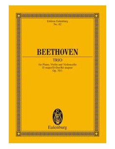 BEETHOVEN L.V.-Trio Op. 70 nº 1 en Re Mayor para Violin, Violoncello y Piano (PB)