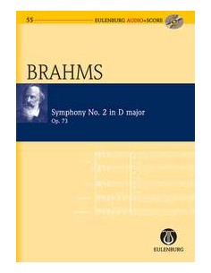 BRAHMS J.-Sinfonia nº 2 en Re Mayor Op.73 para Orquesta (Partitura Bolsillo) (Inc.CD)