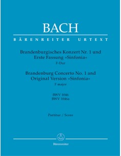 BACH J.S.-Concierto de Brandemburgo nº 1 en Fa Mayor (BWV:1046) para Orquesta (Partitura Director)