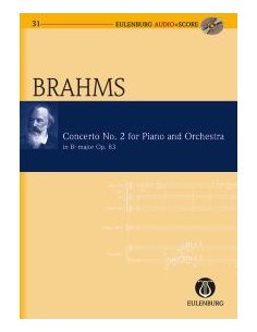 BRAHMS J.-Concierto nº 2 en Sib Mayor Op.83 para Piano y Orquesta (Partitura Bolsillo) (Inc.CD)