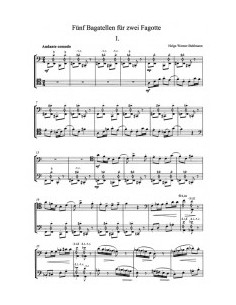 CASPER B.-Zeitgenoessische Musik (Contemporay Music) para 2 Fagotes (Hahnchen) 2