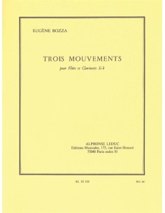BOZZA E.-Mouvements (3) per flauto e clarinetto
