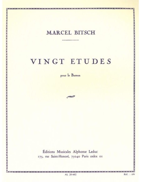 BITSCH M.-Studies (20) for Bassoon