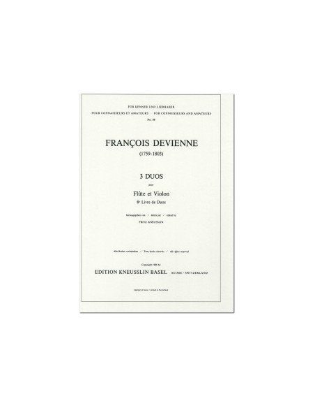 DEVIENNE F.-Duetti (3) per flauto e violino