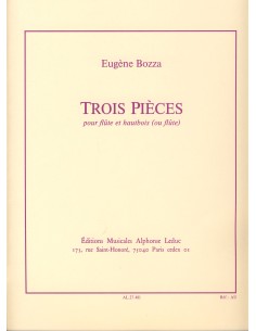 BOZZA E.-Pezzi (3) per flauto e oboe (2 flauti)