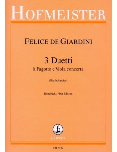 GIARDINI F.-Duos (3) para Fagot y Viola (Bartholomaus)