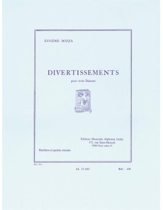 BOZZA E.-Divertissements para 3 Fagotes