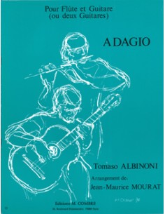 ALBINONI T.-Adagio para Flauta y Guitarra (2 Guitarras) (Mourat)